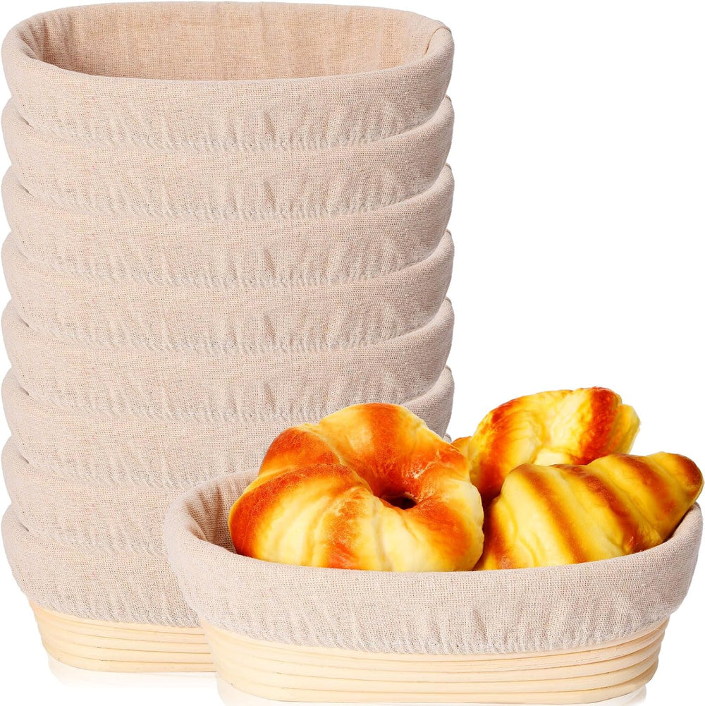 Gejoy 20 Sets Banneton Proofing Baskets with Liner Sourdough,Oval,10''
