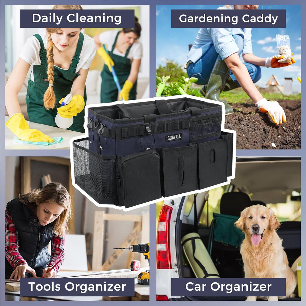 SCAVATA Wearable Cleaning Caddy Bag, Cleaning Caddy Supplies Organizer with H...