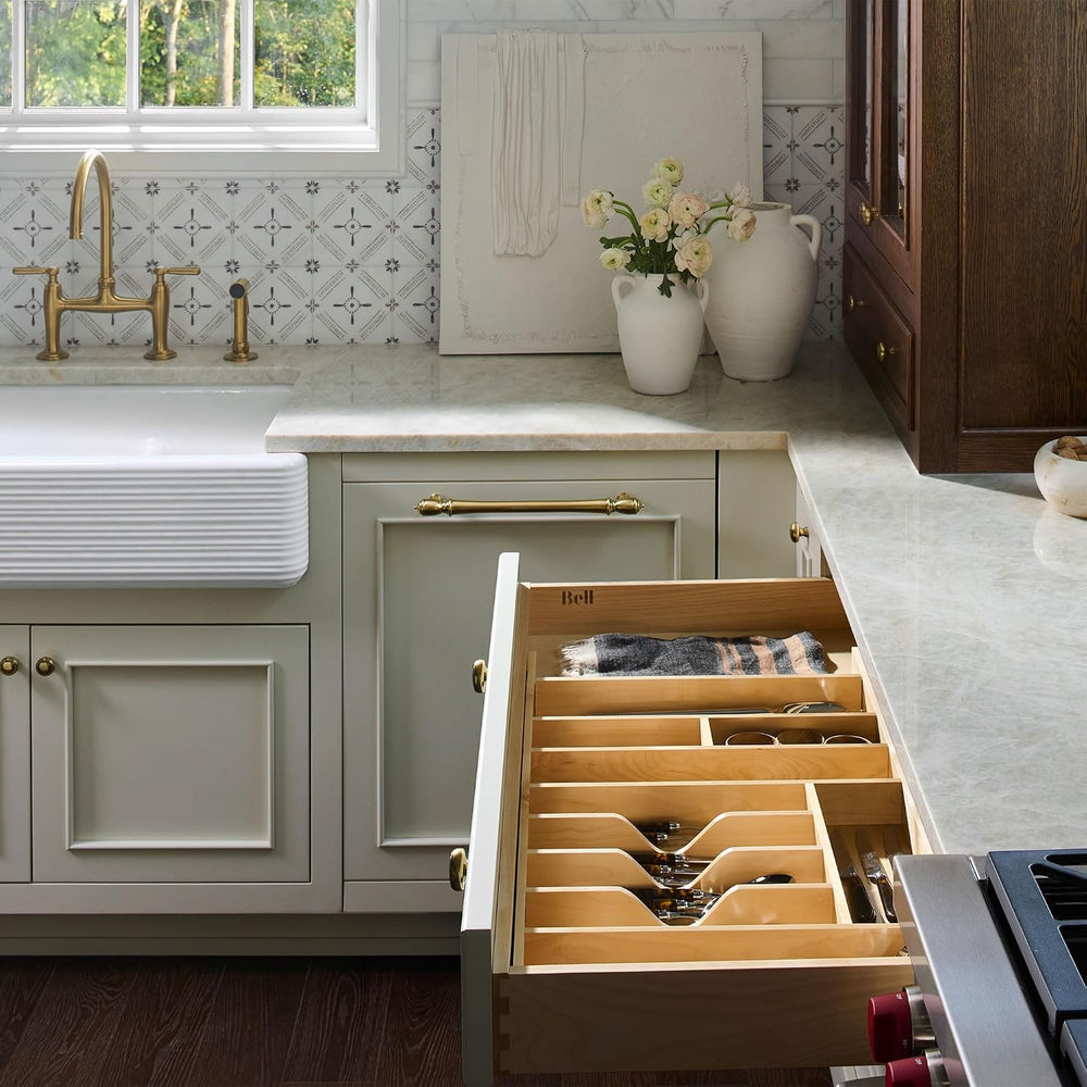 Rev-A-Shelf Trim-to-Custom-Fit Silverware Drawer Organizer For Kitchen Utensi...