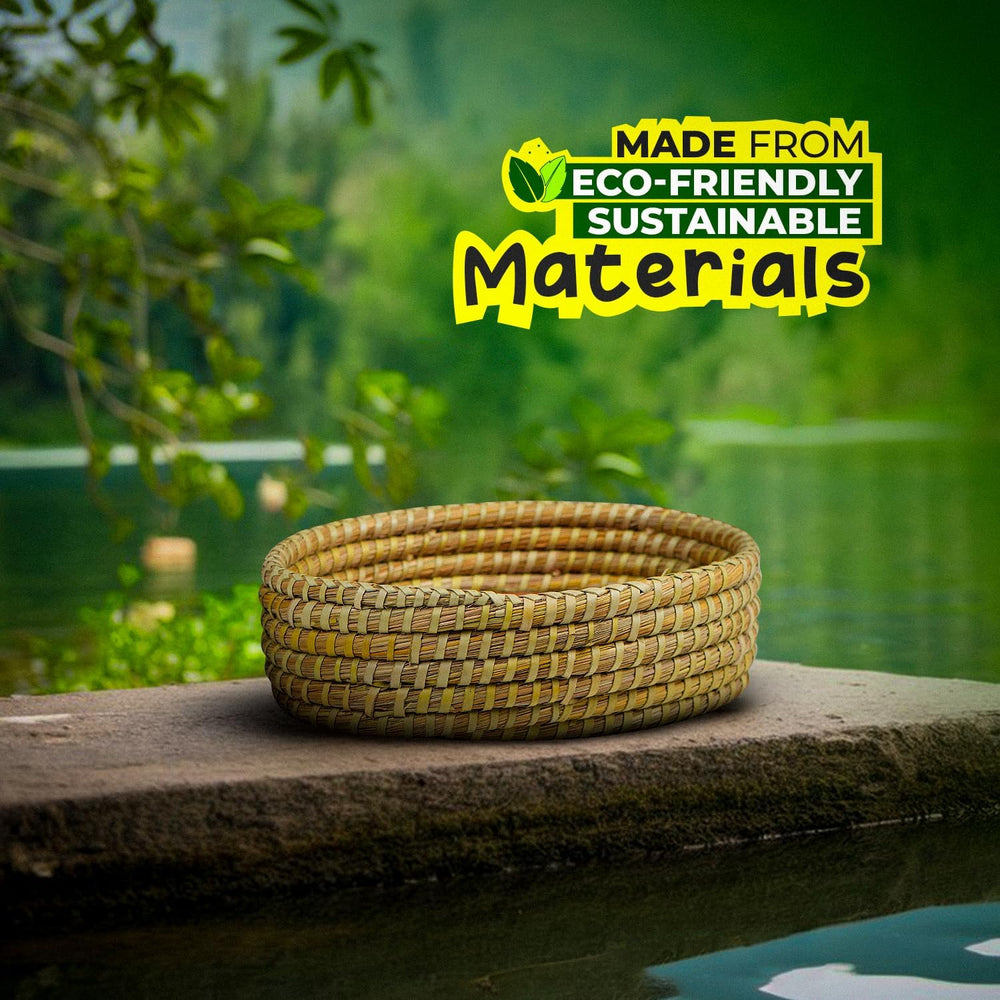 Oval Bread Warmer Basket with Terracotta Stone – Handwoven Bread Baskets for ...