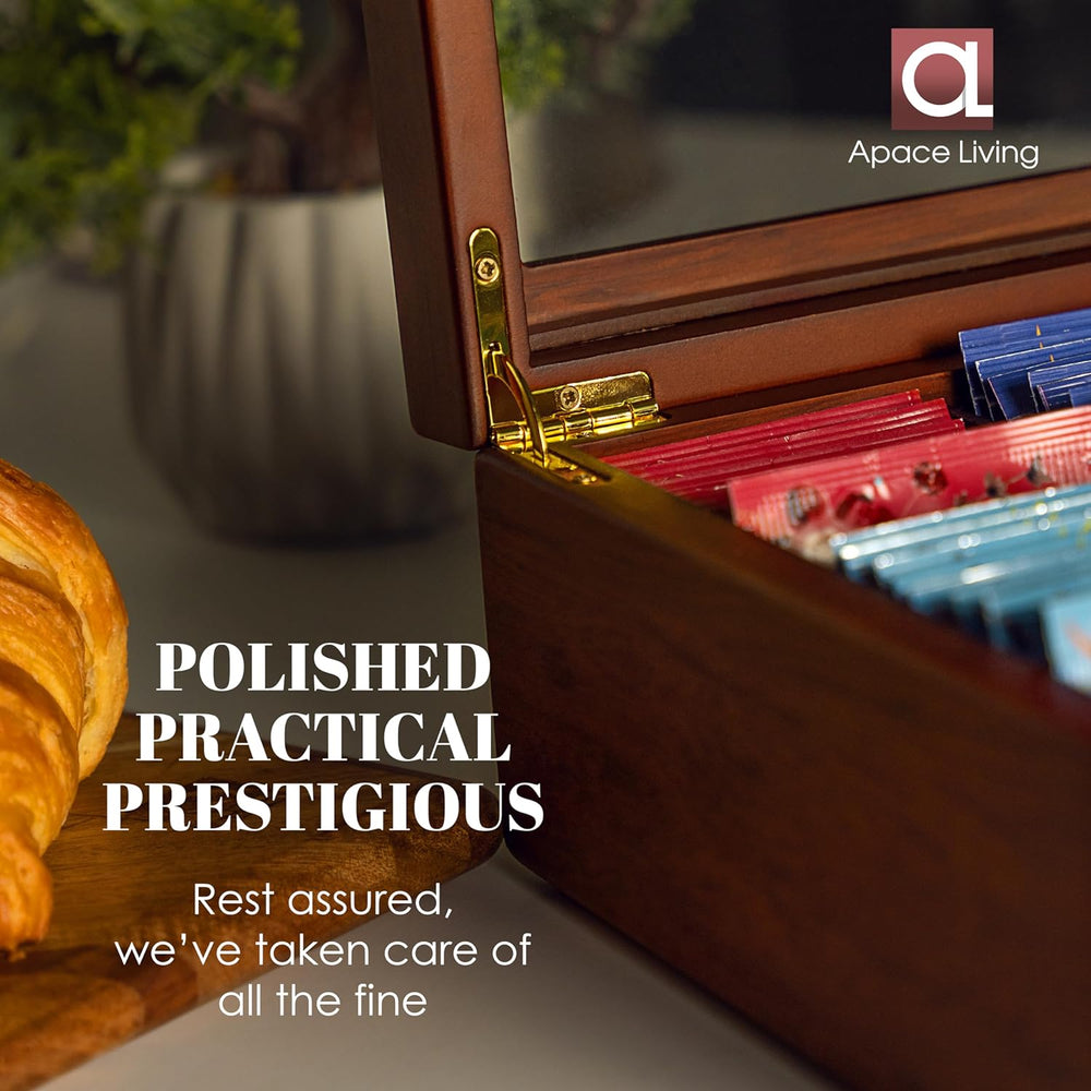 Tea Box - Luxury Wooden Tea Bag Organizer from The Apace Premier Collection