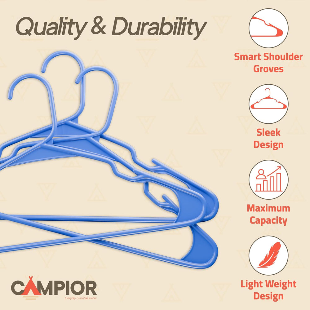Plastic Clothes Hangers – Heavy Duty Hanger Set, for Organizing Clothes, Dres...