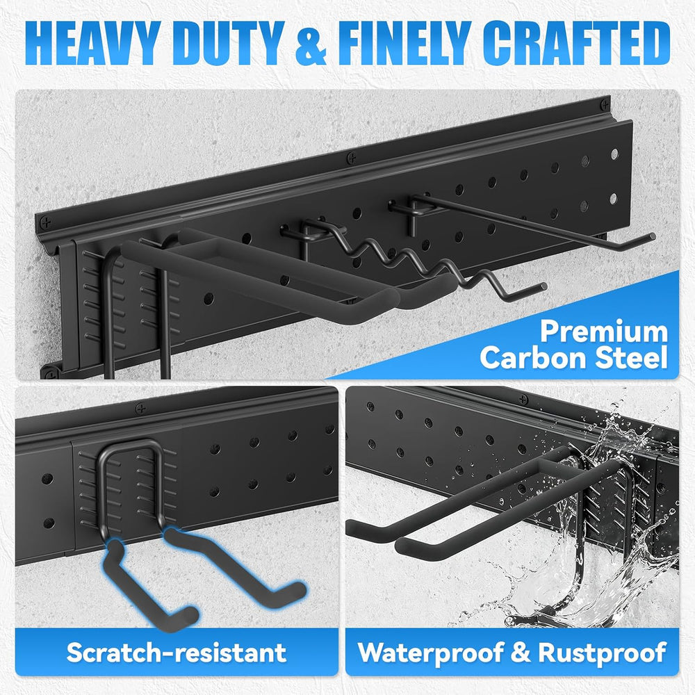 49.5" Garage Tool Organizer Wall-Mounted, Heavy Duty Garage Wall Organiz...