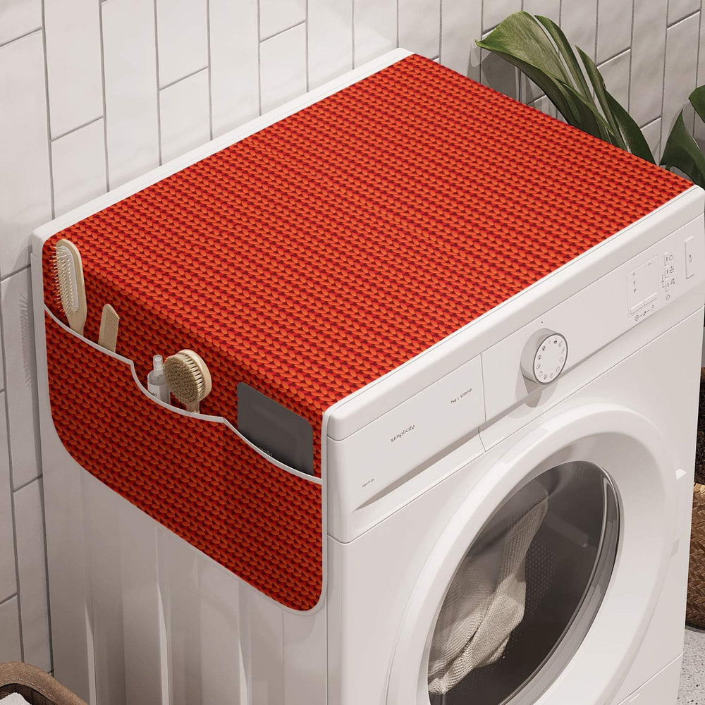 Ambesonne Modern Washing Machine Organizer Pack of 2, Knitting Look Design Re...