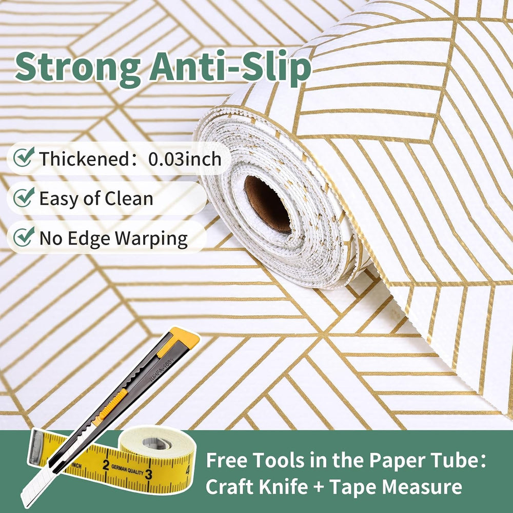 Shelf Liners for Kitchen Cabinets 17.5in x 20FT, Non Adhesive Cabinet Liner S...