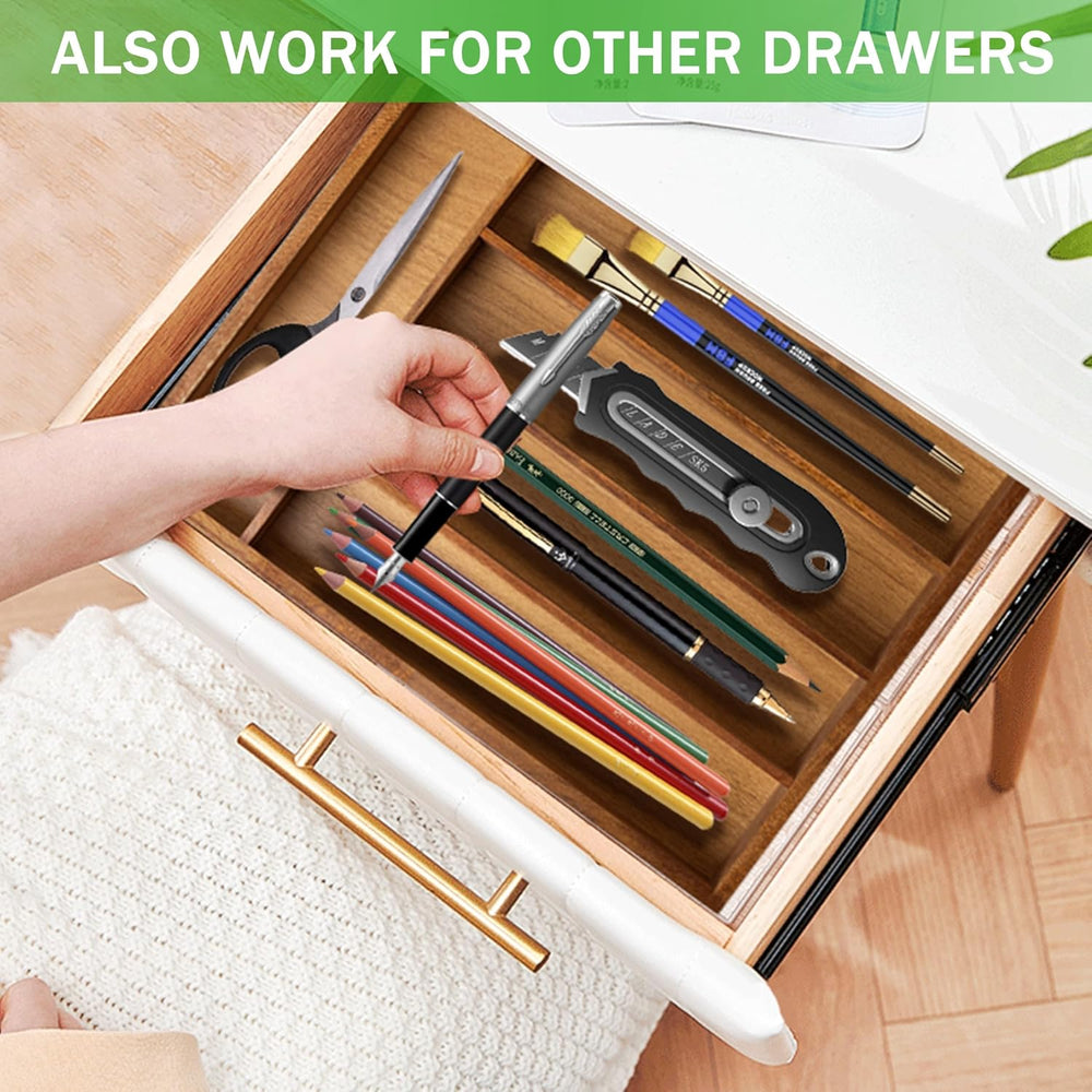 Greenual Acacia Wood Silverware Organizer 10 In Utensil Organizer Silverware ...