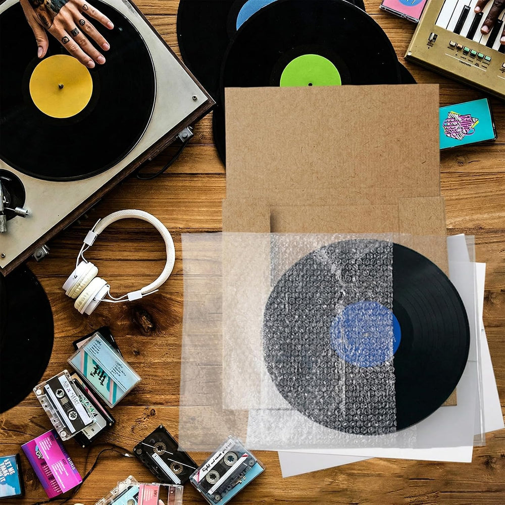 18 Set Vinyl Record Mailers 12.9 x 12.9 x 1" Shipping Boxes Brown Easy F...