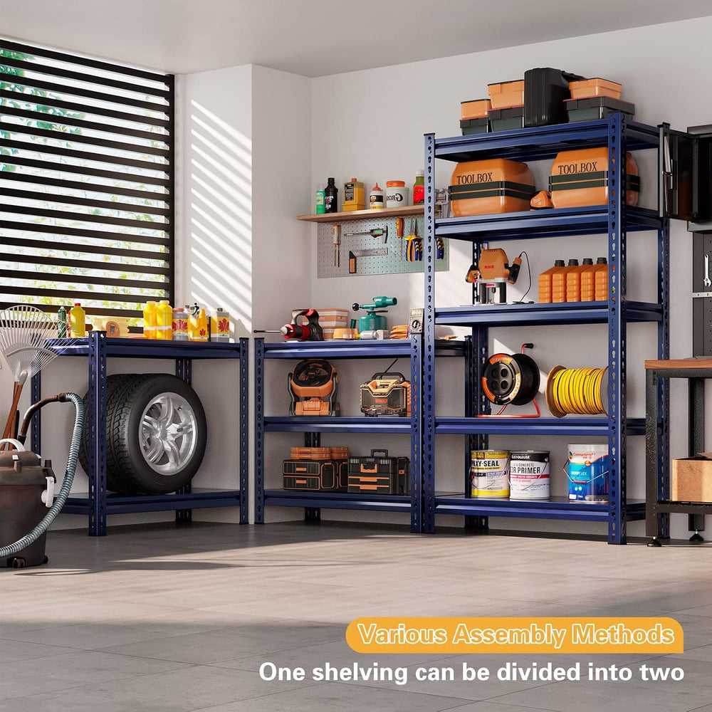 REIBII Garage Shelving 2000 LBS Storage Shelves Heavy Duty Metal Shelving Uni...