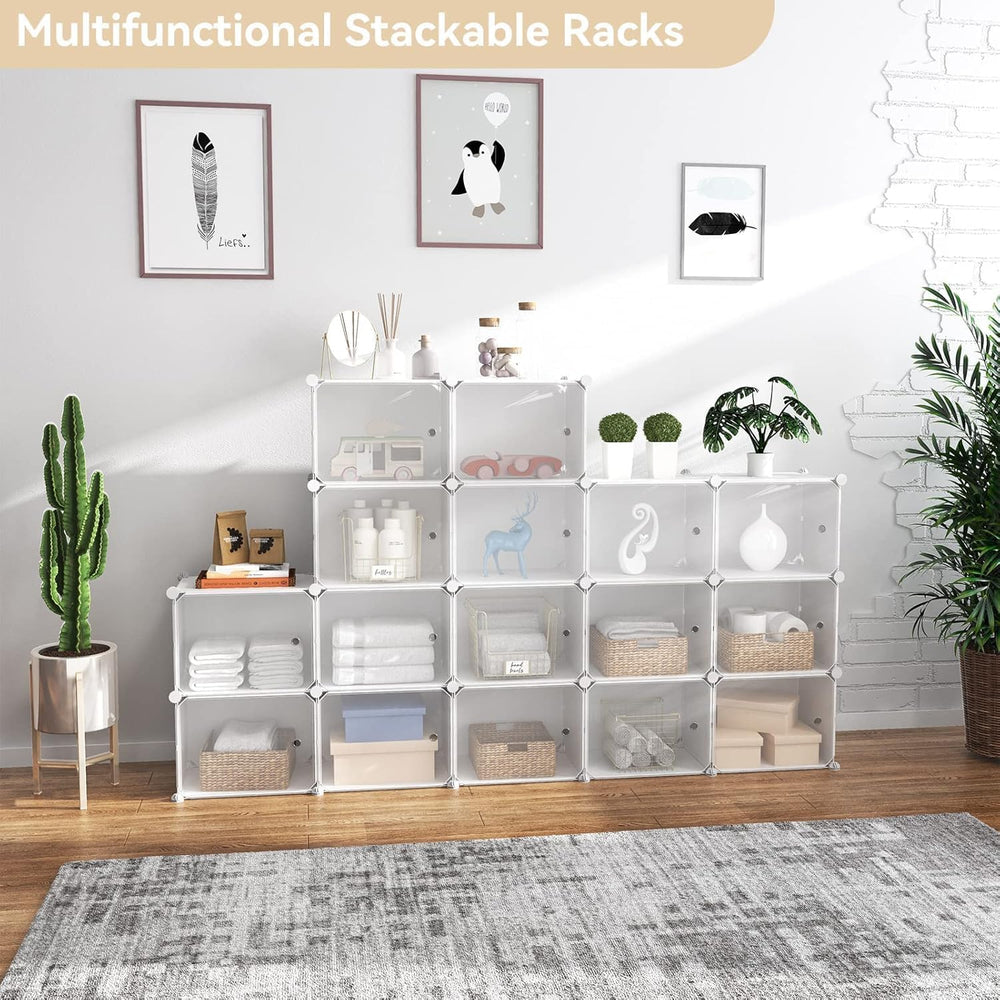Portable Shoe Rack Organizer with Door, 96 Pairs Shoe Storage Cabinet Easy As...