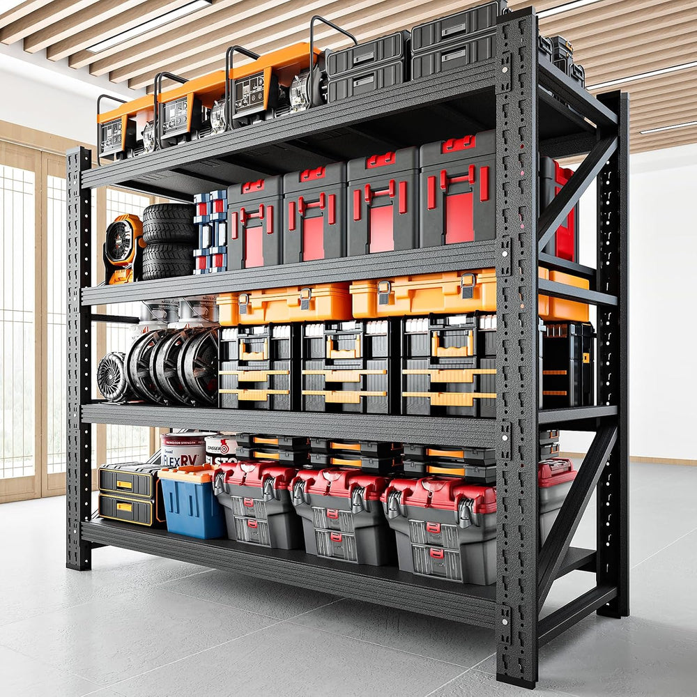 RAVIGIN 3000LBS Storage Shelves, 48" W Garage Shelving Heavy Duty Metal ...