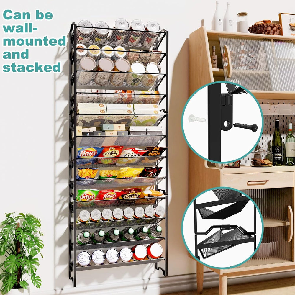 Simple Trending 2 Pack 4 Tier Spice Rack Organizer, Stackable Kitchen Counter...