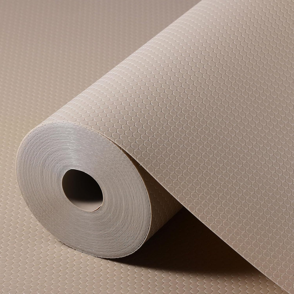 Shelf Liners for Kitchen Cabinets, Drawer, Fridge Liner Beige 11.8"× 393...