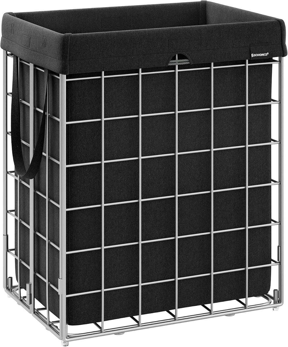 SONGMICS Laundry Hamper, 23.8 Gal. Laundry Basket, Collapsible Clothes Hamper