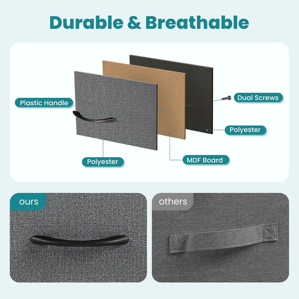DUMOS 8 Drawer Dresser for Bedroom, Fabric Storage Organizer
