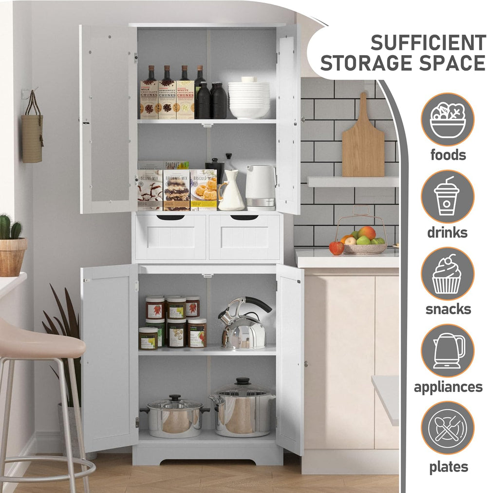 Betterhood 67" Tall Bathroom Storage Cabinet, Freestanding Bathroom Cabi...