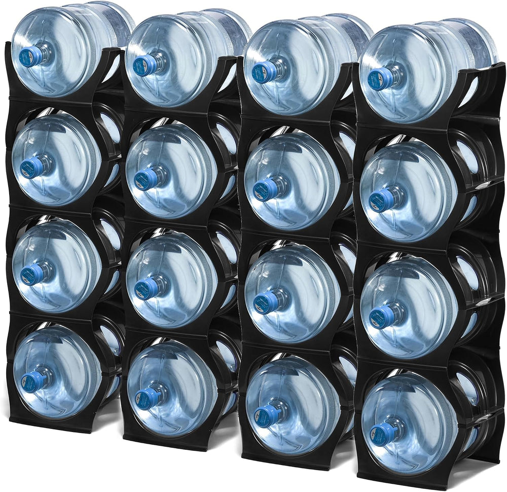 Bariboo Stackable Water Bottle Storage Rack Best Water Jugs 5 Gallon Organize...
