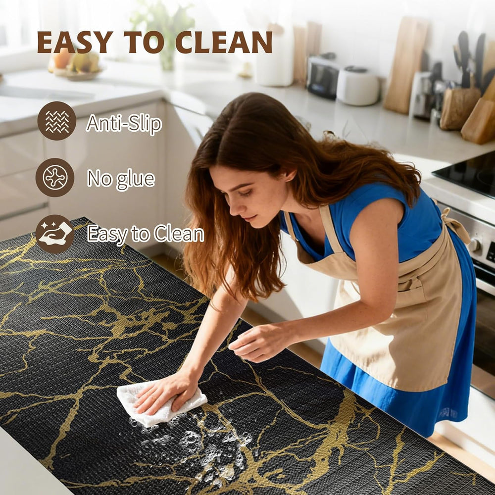 2-Layer Drawer and Shelf Liner for Kitchen Cabinet: 23.6in X 30Ft Non Slip