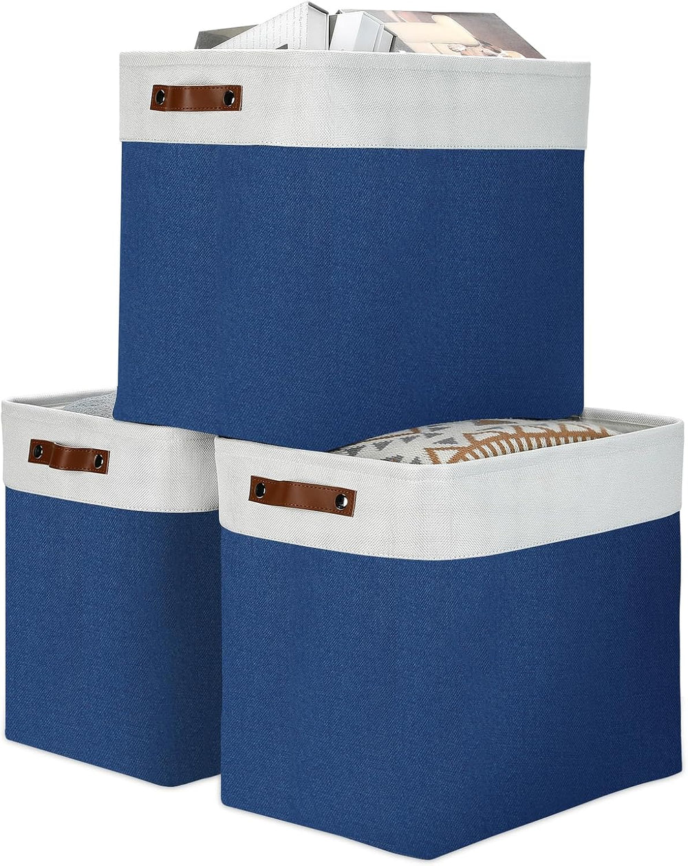 DULLEMELO 51L Large Baskets for Storage, Large Rectangular Baskets for Shelves