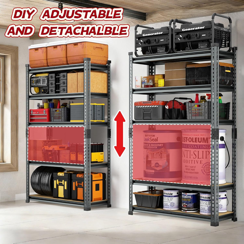 72" H ×46" W × 20" D Extra Wide Garage Shelving 3000 LBS Heavy...
