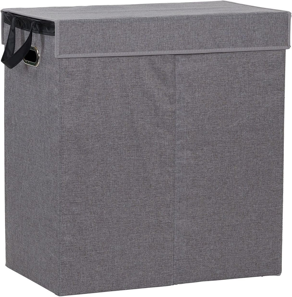 Household Essentials Collapsible Laundry Sorter with Lid, Gray