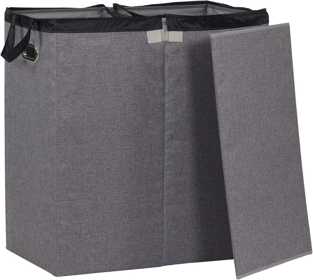 Household Essentials Collapsible Laundry Sorter with Lid, Gray