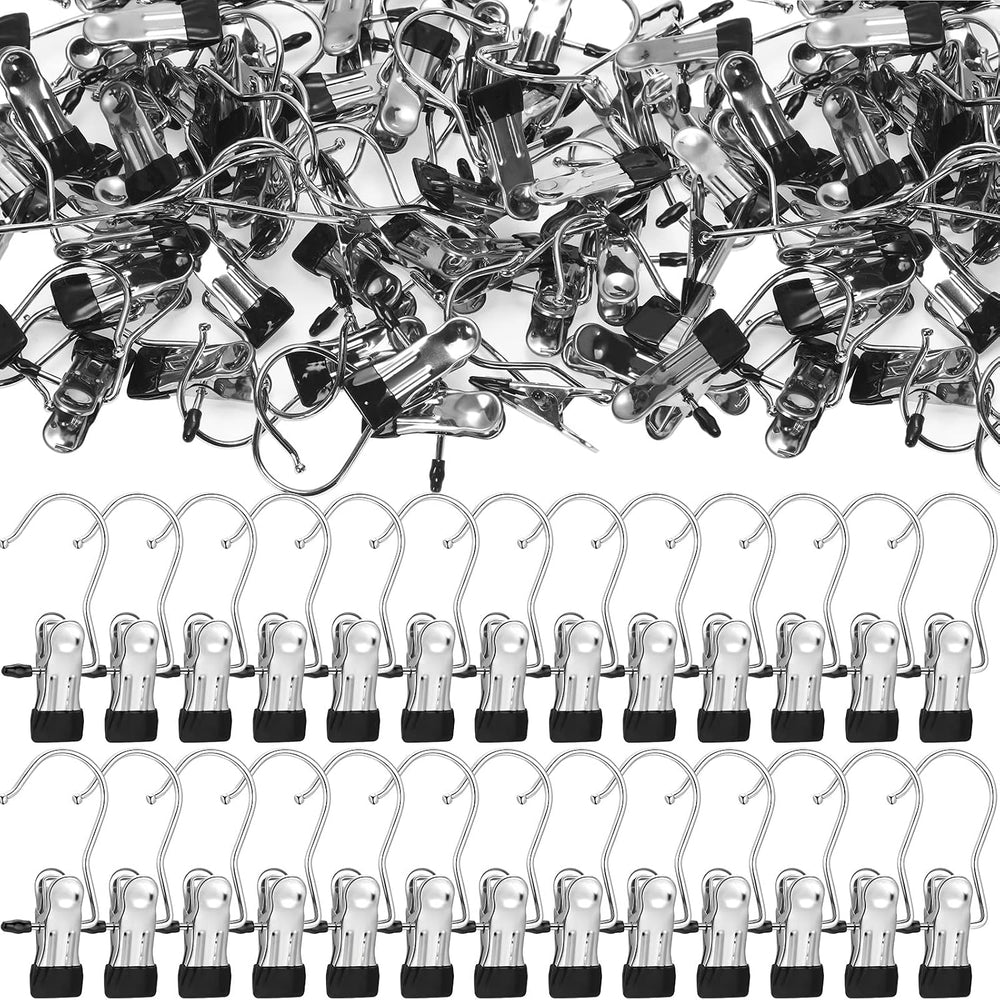 Yinder 150 Pcs Boot Hanger Clips Laundry Hooks Stainless Steel Hooks,Black
