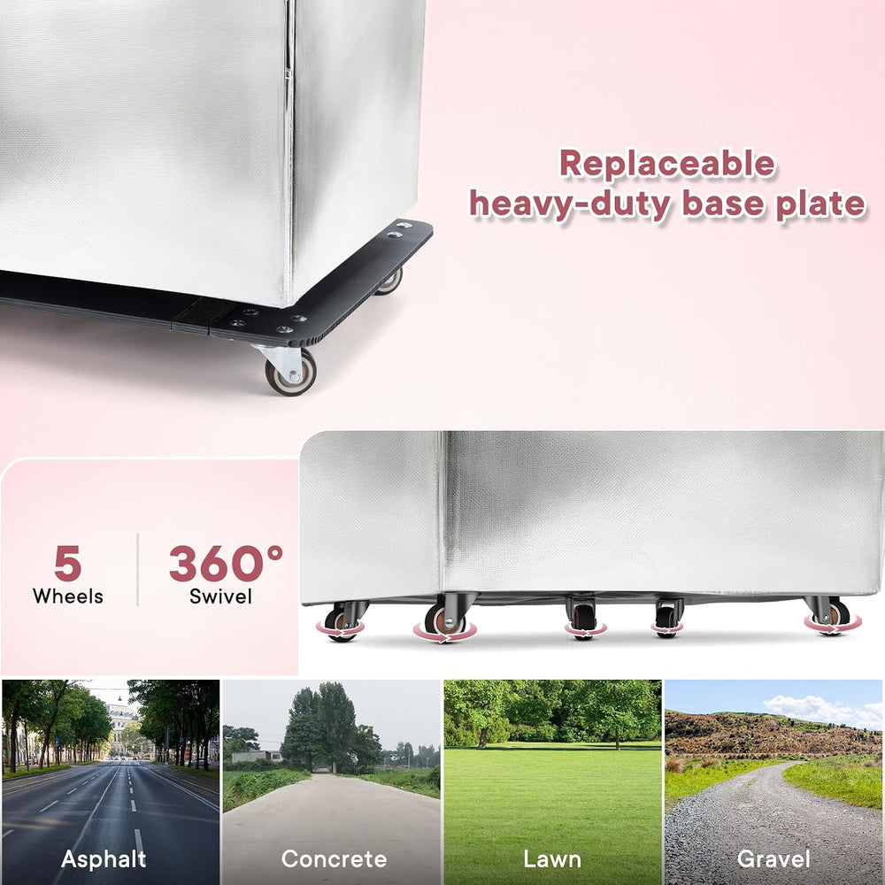 Reusable Grocery Bag On Wheels, Hauler Rolling Tote Bag, Foldable Rolling Tot...
