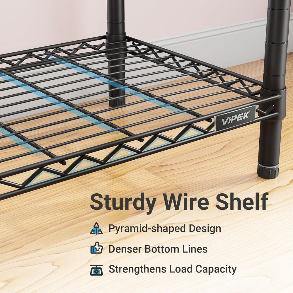 VIPEK V60 Extra Large Portable Garment Rack for Bedroom, Black