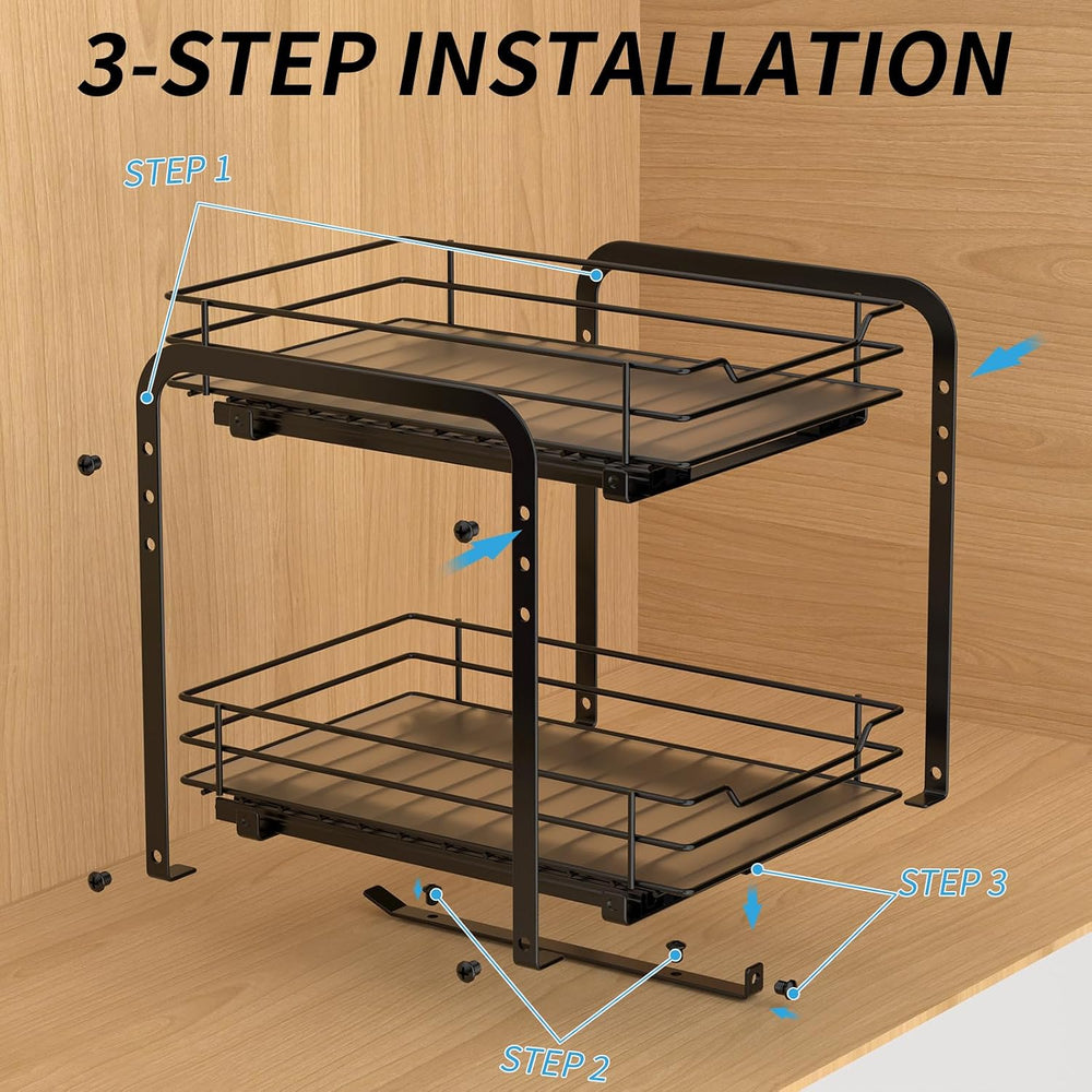 BOIVSHI Spice Rack, Pull Out Spice Racks Organizer for Cabinet, Height Adjust...