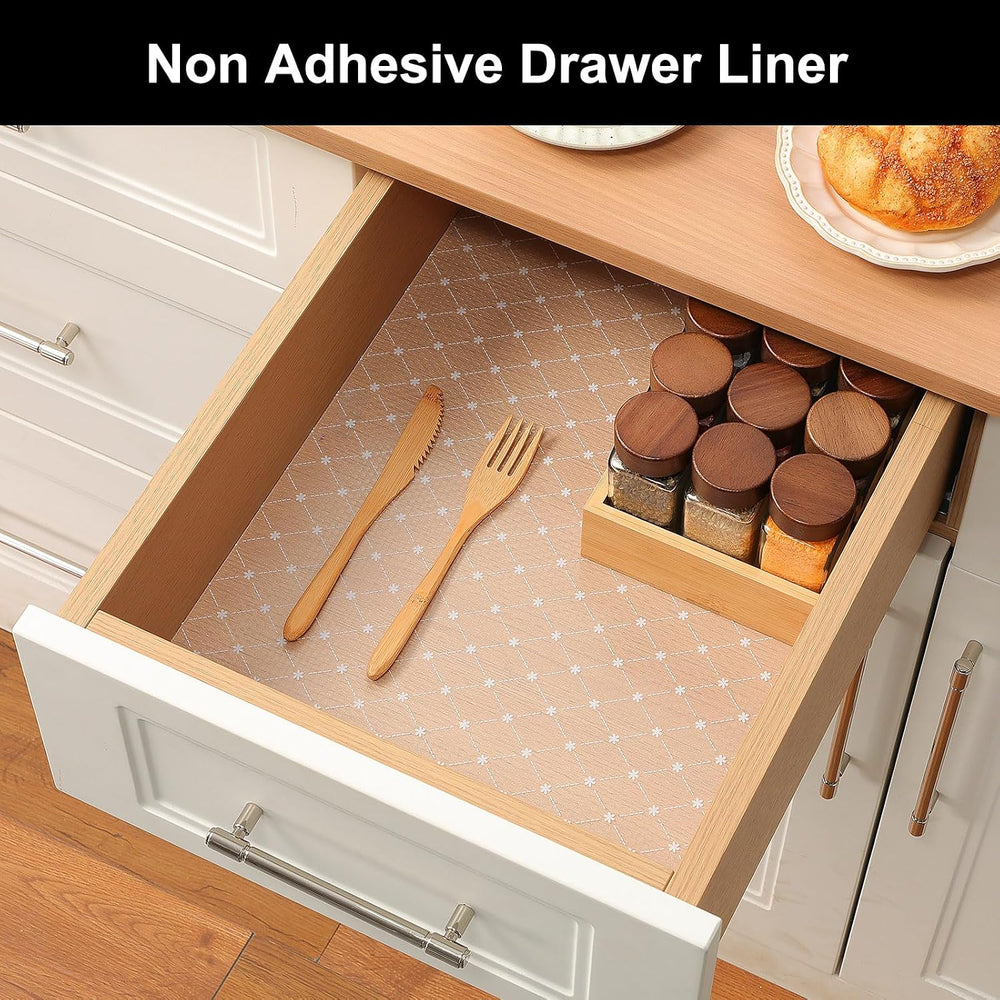 Cooyes Shelf Liner Non-Adhesive EVA Cabinet & Drawer Liner 11.8" x 3...