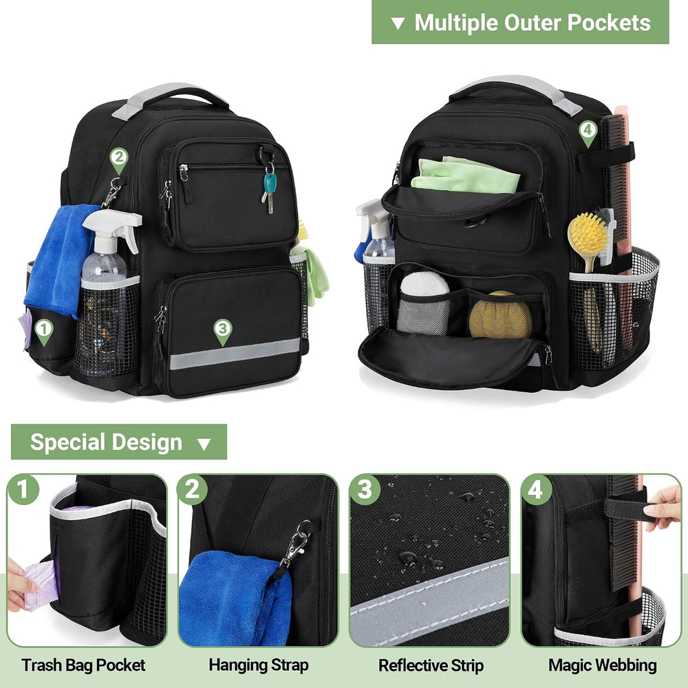 HODRANT Cleaning Backpack with Bottom Plate & Waterproof Bottom