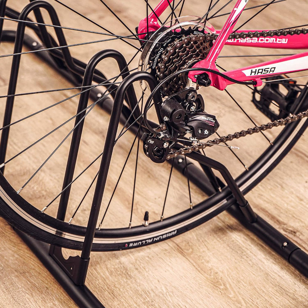 CyclingDeal Bicycle Floor Parking Rack Stand - for Mountain MTB Road Bike - I...
