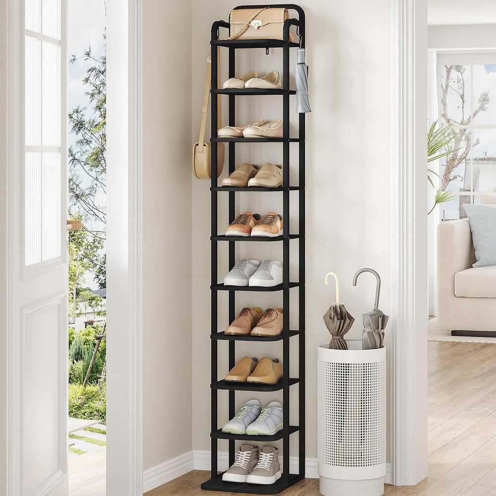 Hzuaneri Vertical Shoe Rack, Shoe Shelves, Wood Shoe Organizer for Closet, En...
