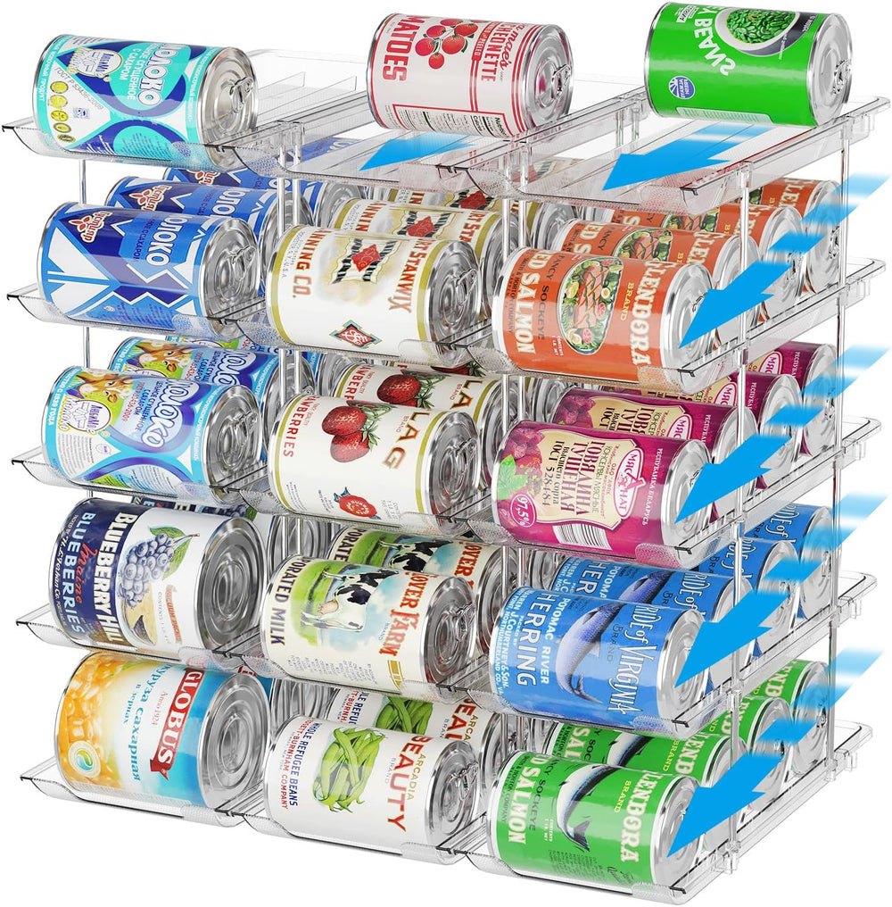 Can Organizer for Pantry 5 Tiers Rolling Can Storage Cupboard