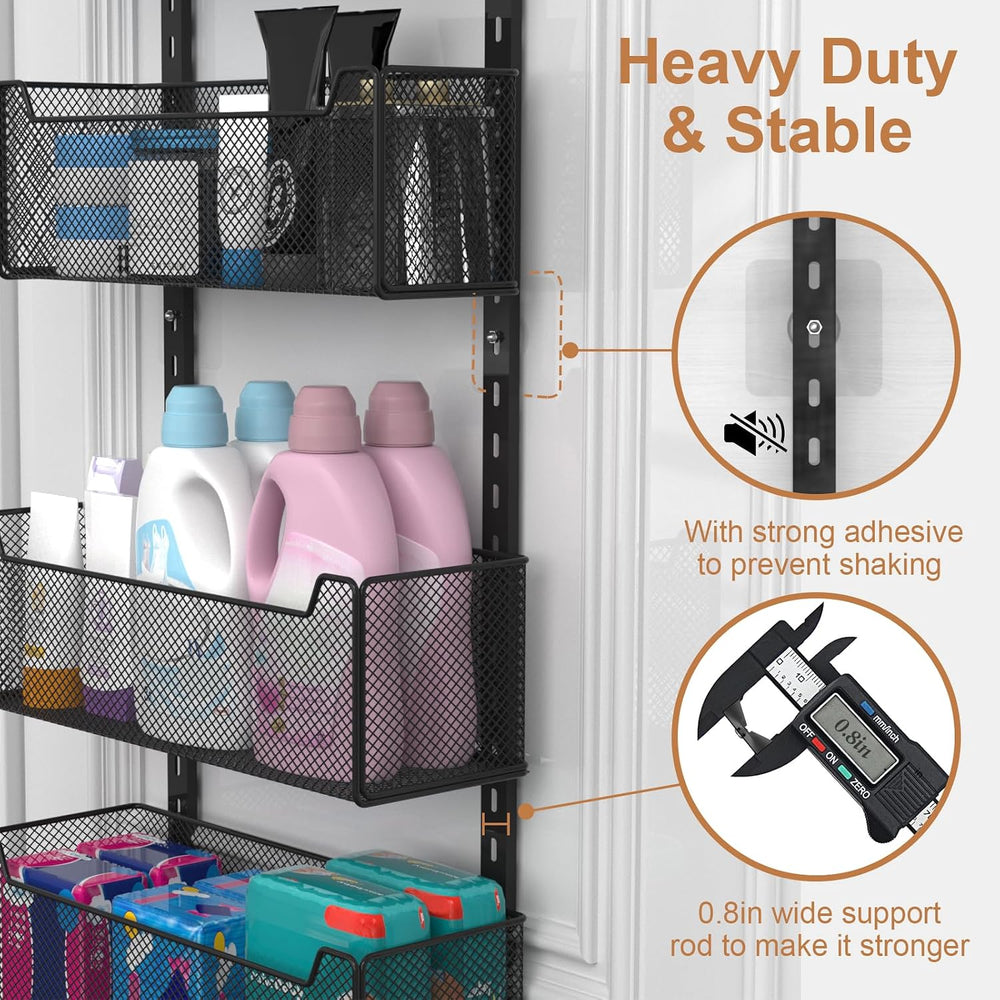 VyGrow Over The Door Organizer, 8-tier Metal Door Organizer Hanging with Adju...