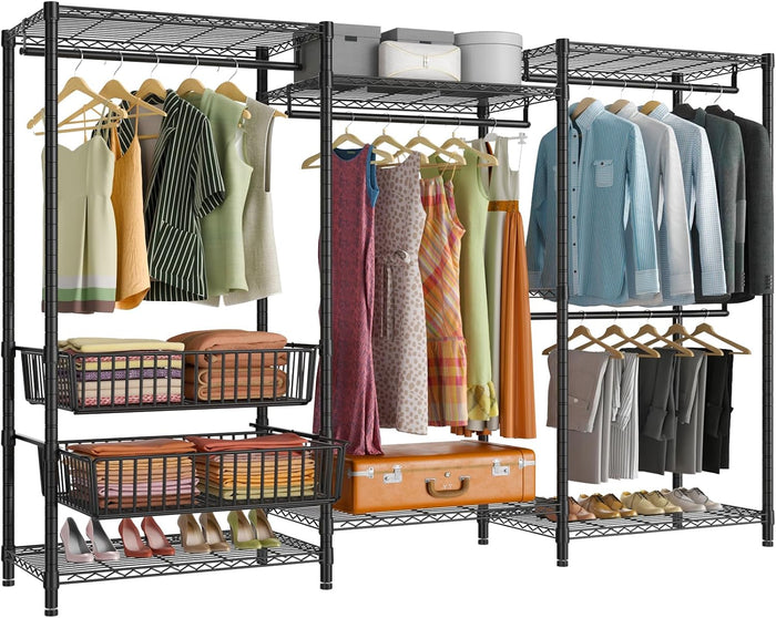 VIPEK V10 Heavy Duty Clothes Rack, Portable Closet Garment Rack Black