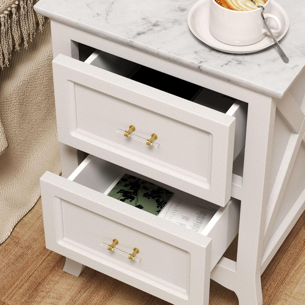 Peaha Acrylic Drawer Pulls, Kitchen Cabinet Handle 3 Inch 10 Pack, Gold Drawe...