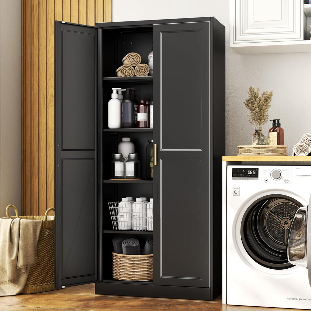 71" Metal Pantry Cabinet,Storage Cabinet with Doors and Shelves