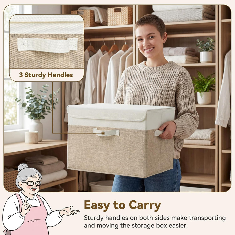 GRANNY SAYS Memory Keepsake Storage Box, Fabric Storage Bins with Lids