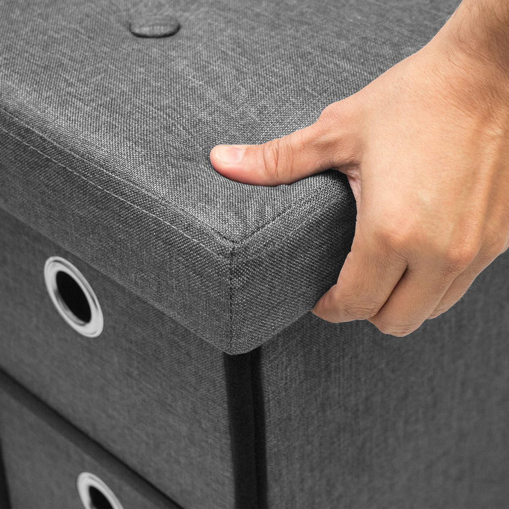 Sorbus Storage Ottoman with Drawers, Collapsible Bench