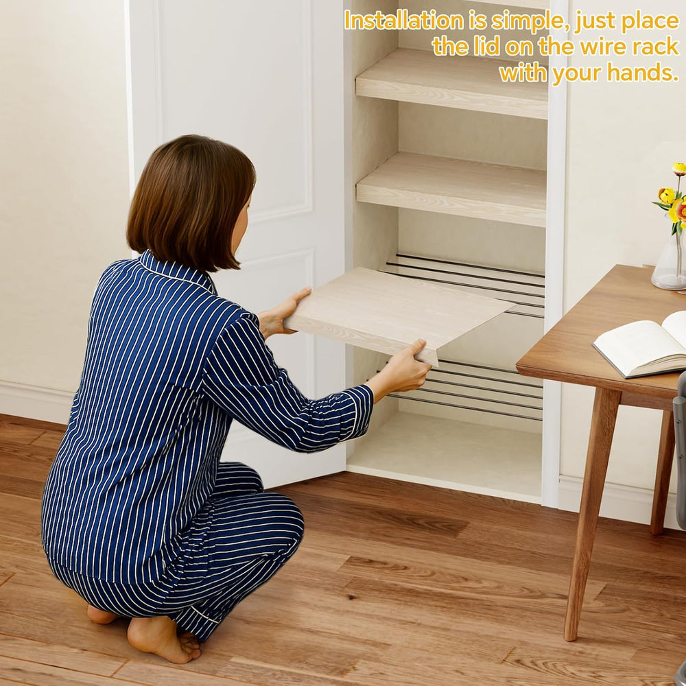 6 PCS Wire Rack Covers for Pantry Wood Grain, 30'' W * 16'' D...