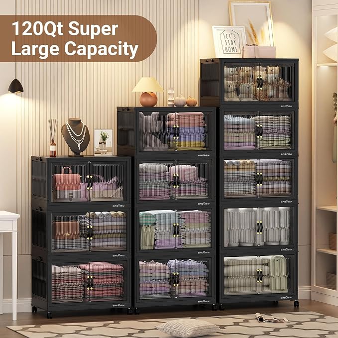 BROVIEW 600Qt Stackable Storage Bins