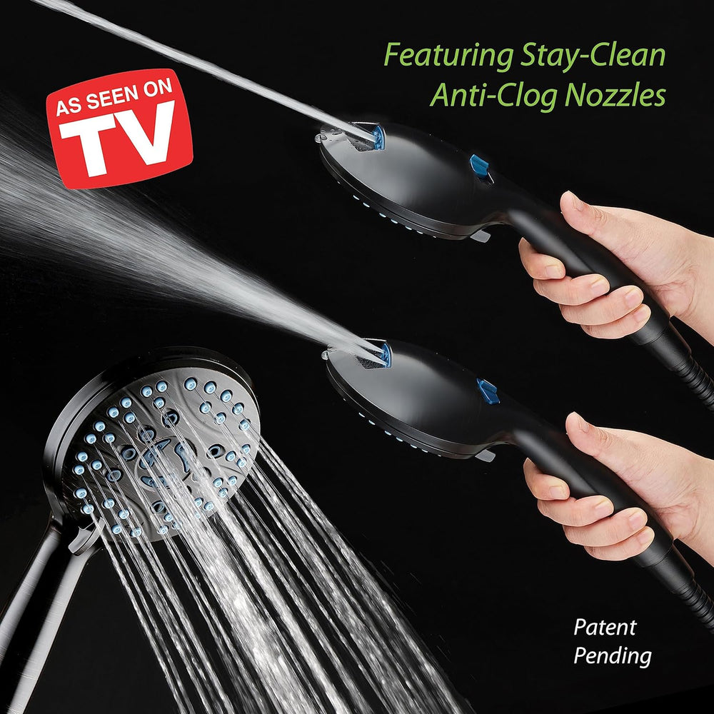 AquaCare High Pressure 8-mode Handheld Shower Head - Anti-clog Nozzles, Built...