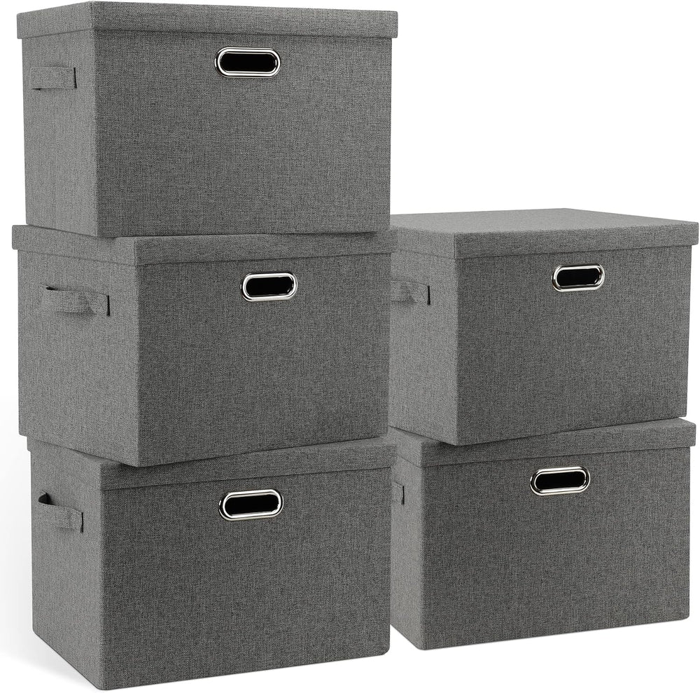 Large 17" 36 Quart Collapsible Stackable Storage Bins