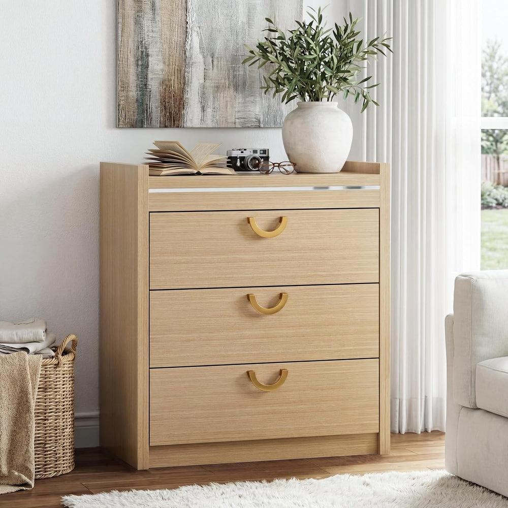 Gyfimoie 3 Drawer Dresser for Bedroom, 30.31" Tall Modern Chest of Drawe...
