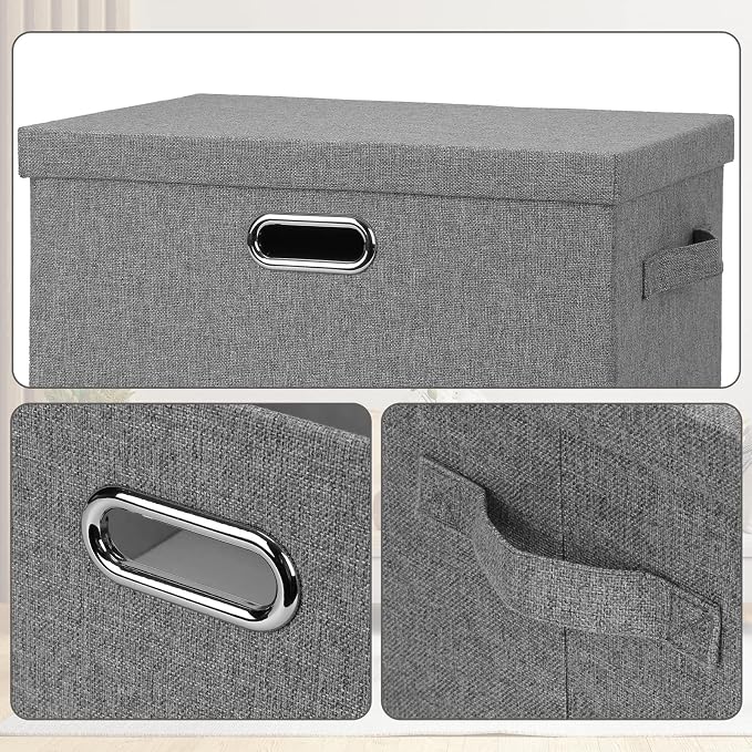 Large 17" 36 Quart Collapsible Stackable Storage Bins
