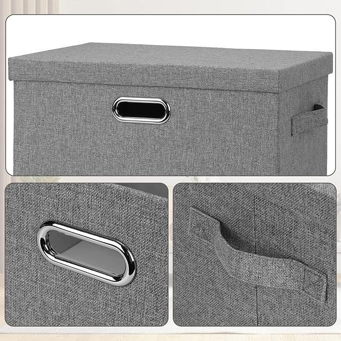 Large 17" 36 Quart Collapsible Stackable Storage Bins