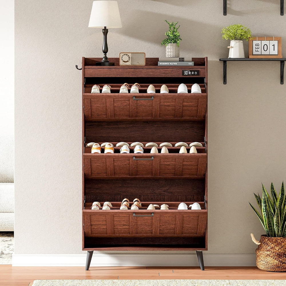 ChooChoo Shoe Storage Cabinet with 3 Flip Drawers and Deodorizer