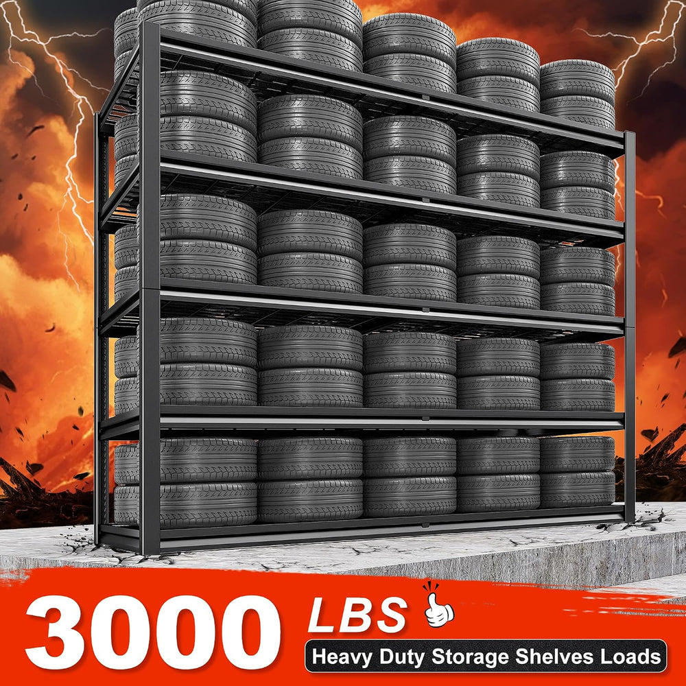 REIBII 55.2'' W x 78.2'' H x 26'' D, 5-Tier Metal Gar...
