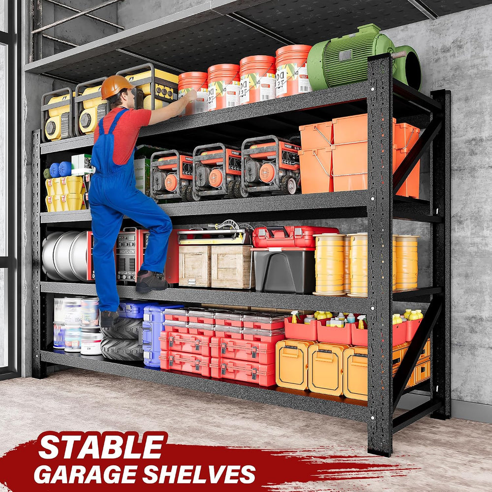 9000LBS Heavy Duty Garage Shelving Units,75" Wide & Deep Storage She...